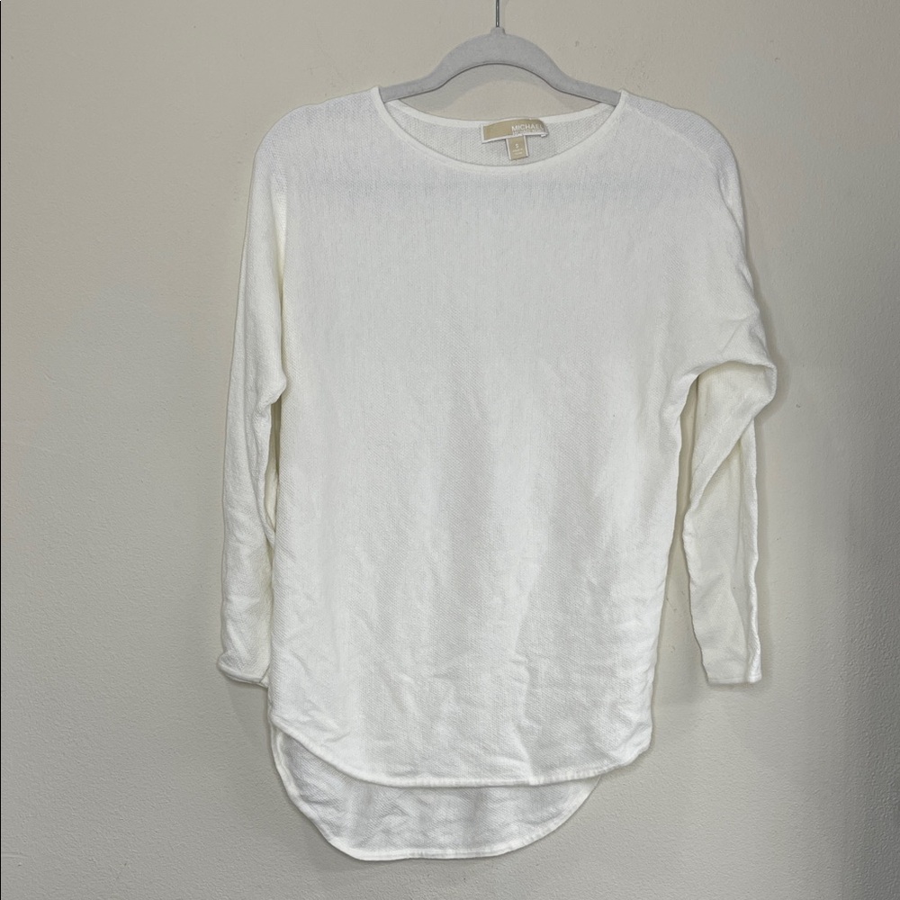 Michael by Michael Kors Long Back Elegant White Women's Top